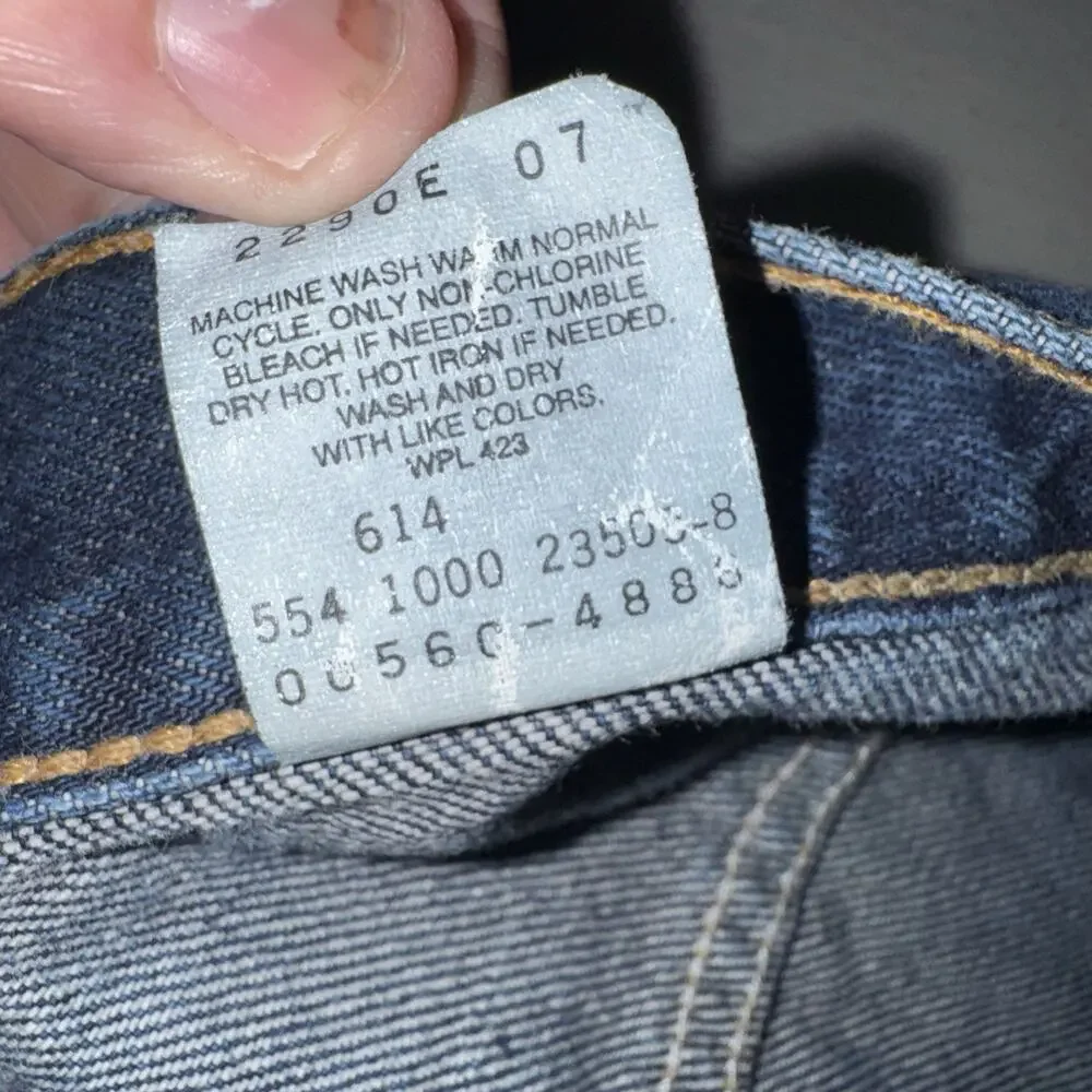 Vtg 90s Levi's 560 Loose Fit Tapered Leg Jeans Men 38x30 Blue Made in USA EUC